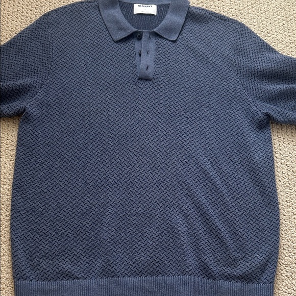 Old Navy Other - Old Navy Men's Dark Blue Textured Knit Polo